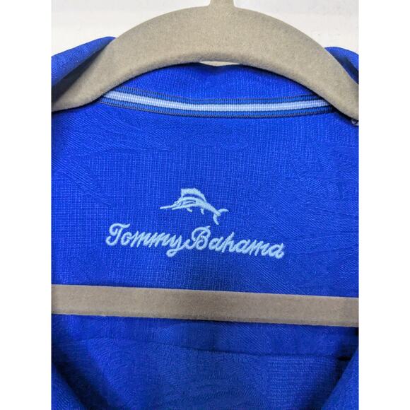 Tommy Bahama 100% Silk Short Sleeve Button Front Shirt Blue Mens Size 3XL - Picture 2 of 8